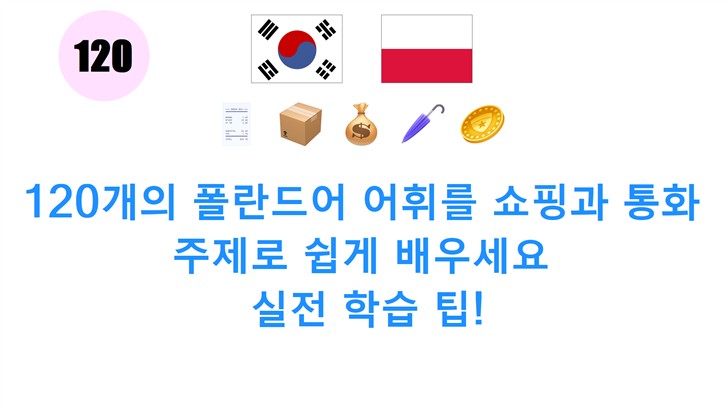 120개의 폴란드어 어휘를 쇼핑과 통화 주제로 쉽게 배우세요: 실전 학습 팁!
